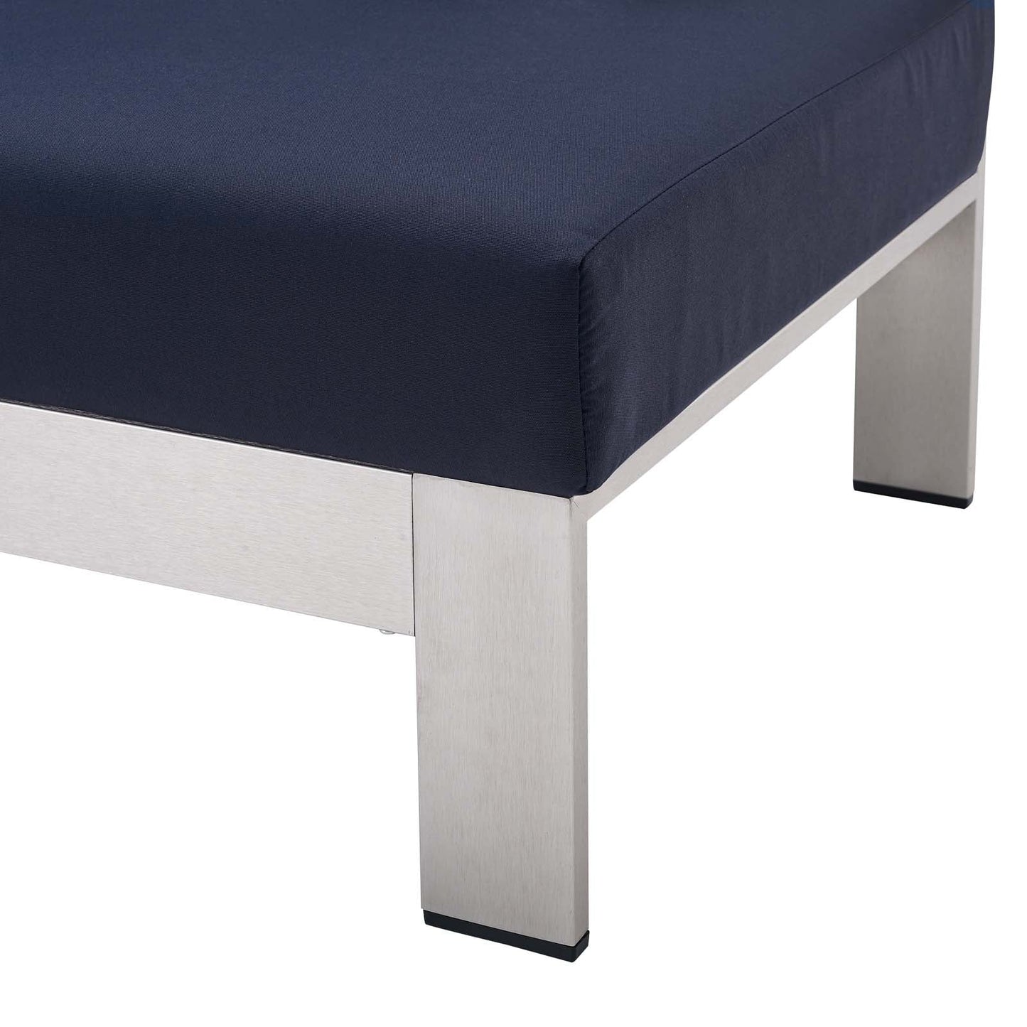 Shore Sunbrella¨ Fabric Aluminum Outdoor Patio Right-Arm Loveseat by Modway