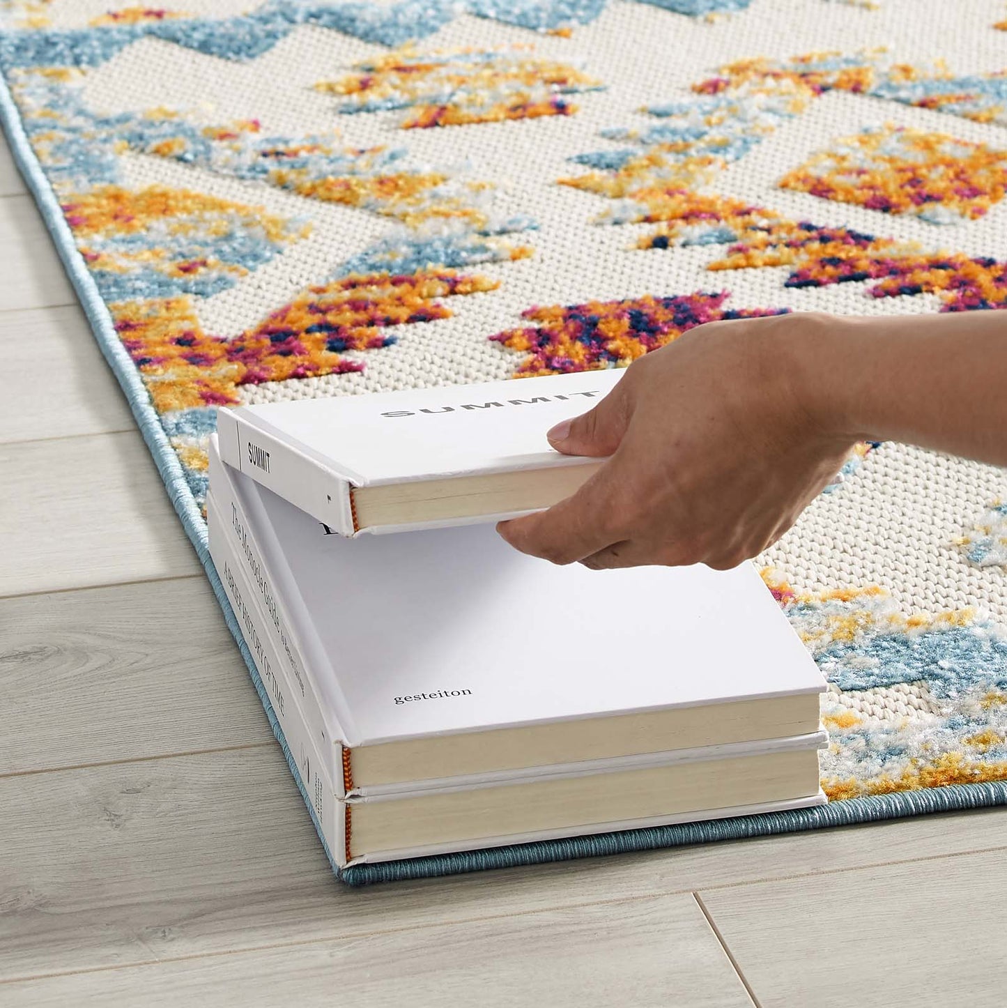 Reflect Takara Abstract Diamond Moroccan Trellis 8x10 Indoor and Outdoor Area Rug by Modway