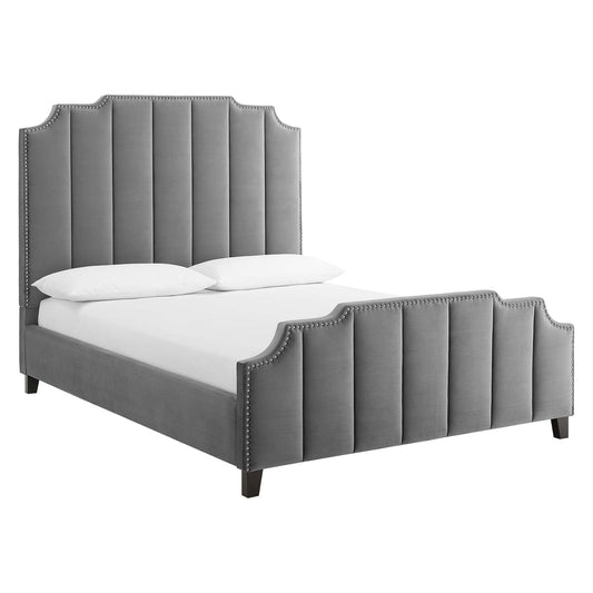 Lucille Performance Velvet Queen Platform Bed by Modway