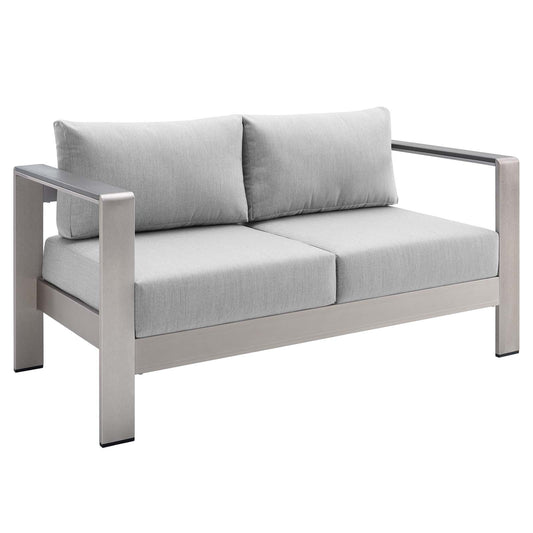 Shore Sunbrella¨ Fabric Aluminum Outdoor Patio Loveseat by Modway