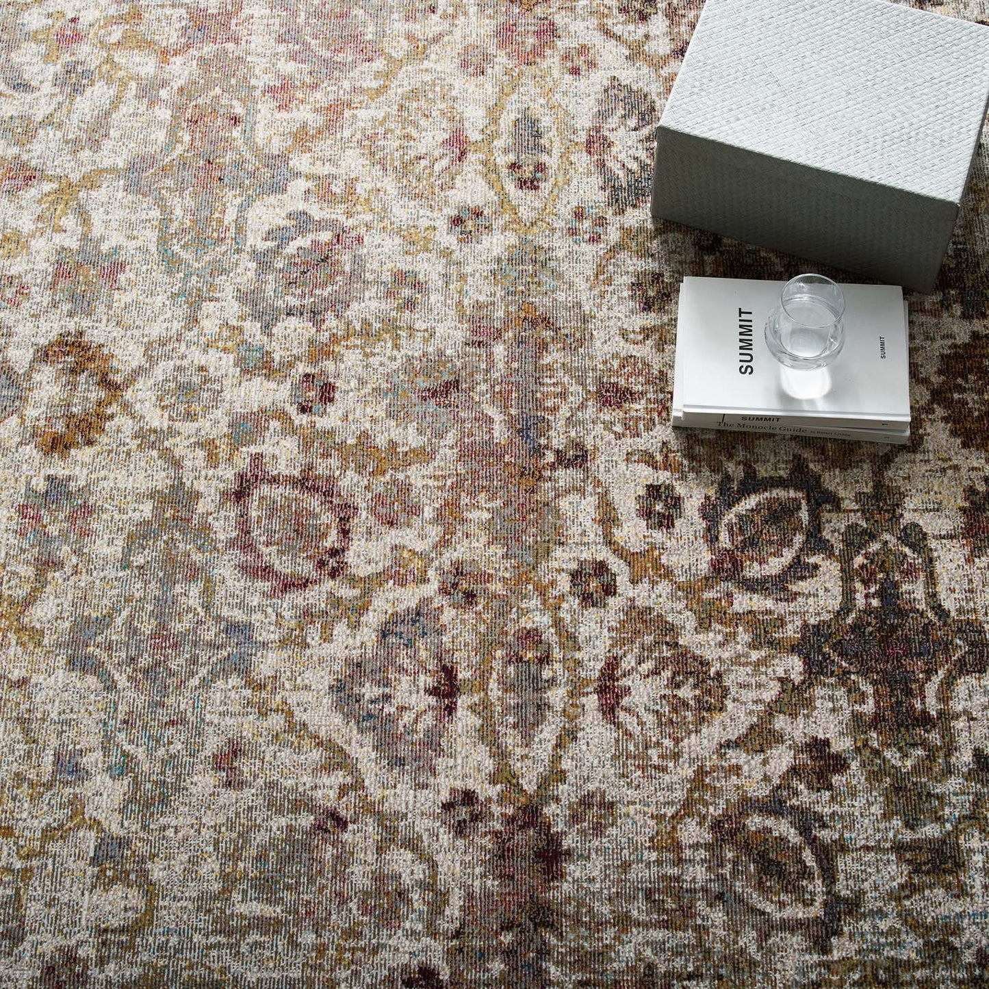 Success Kaede Distressed Vintage Floral Moroccan Trellis 8x10 Area Rug by Modway