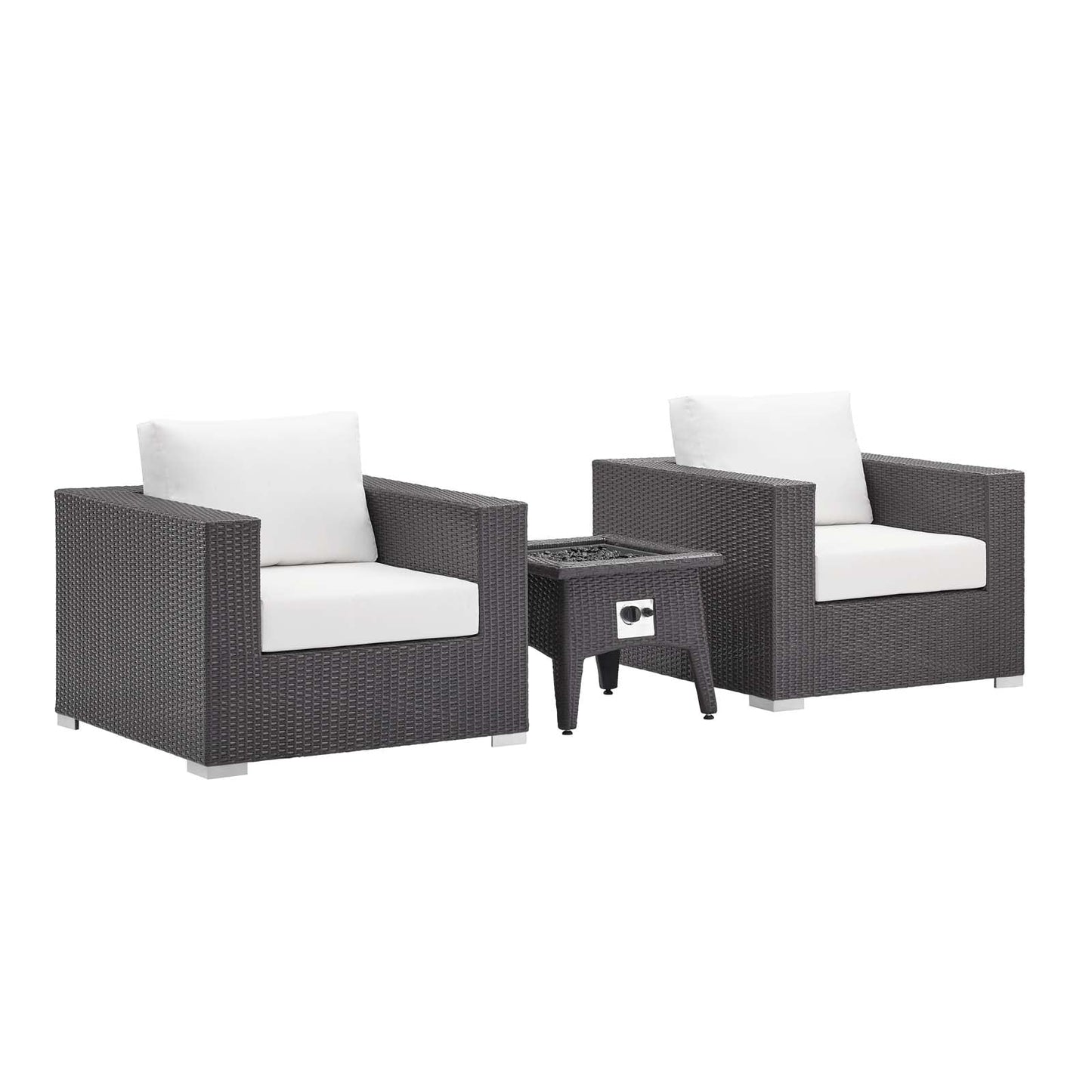 Convene 3 Piece Set Outdoor Patio with Fire Pit by Modway