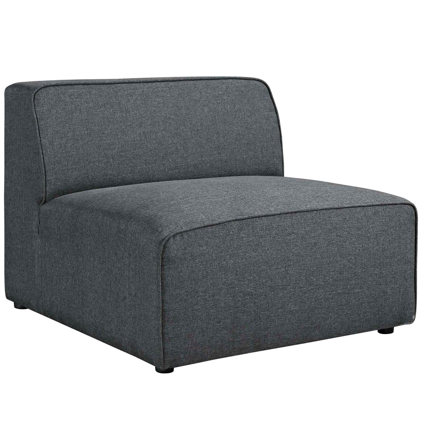 Mingle 5 Piece Upholstered Fabric Armless Sectional Sofa Set by Modway