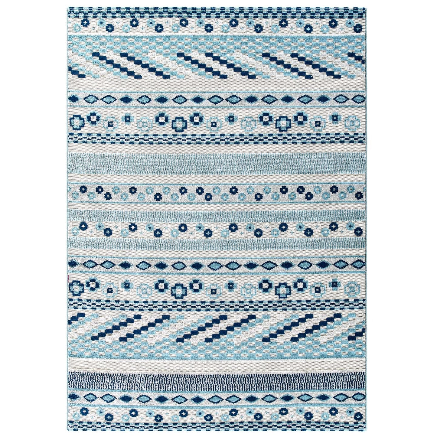 Reflect Cadhla Vintage Abstract Geometric Lattice 8x10 Indoor and Outdoor Area Rug by Modway