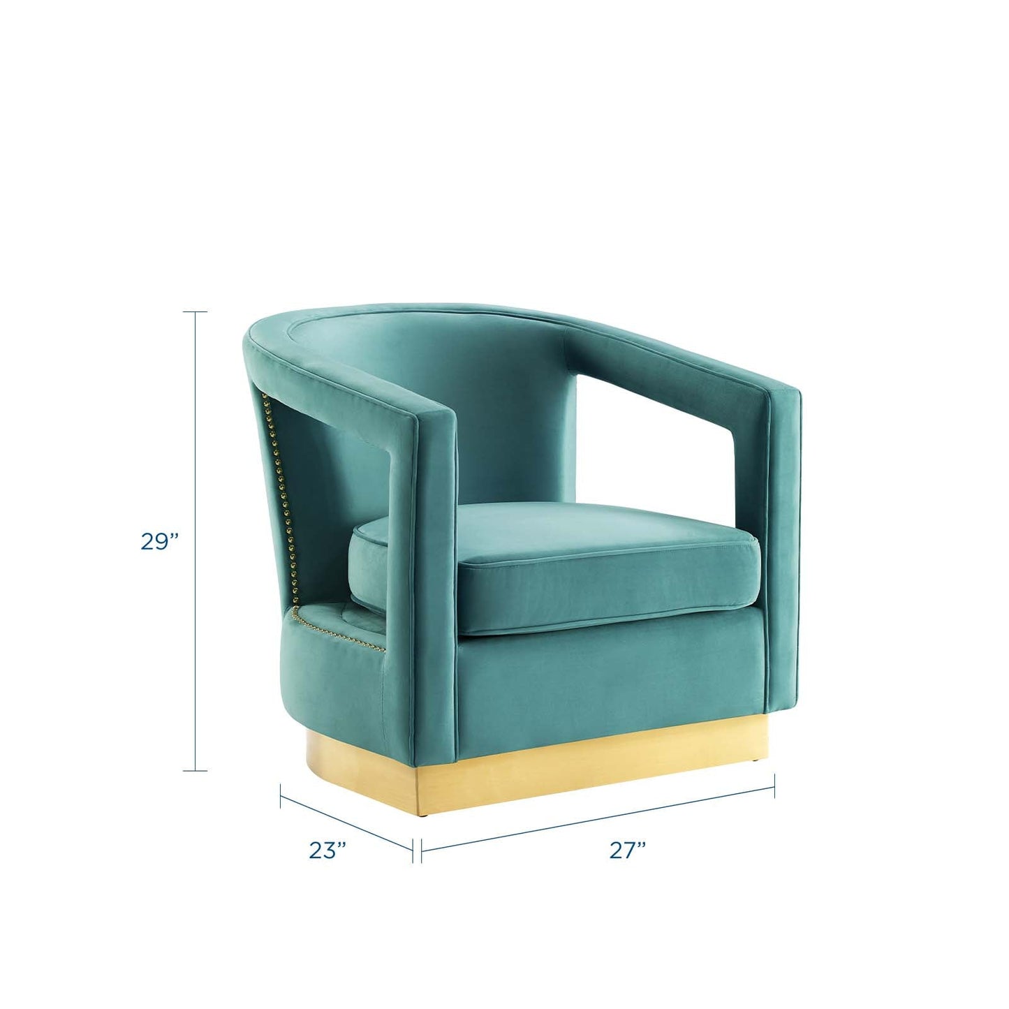 Frolick Performance Velvet Armchair by Modway