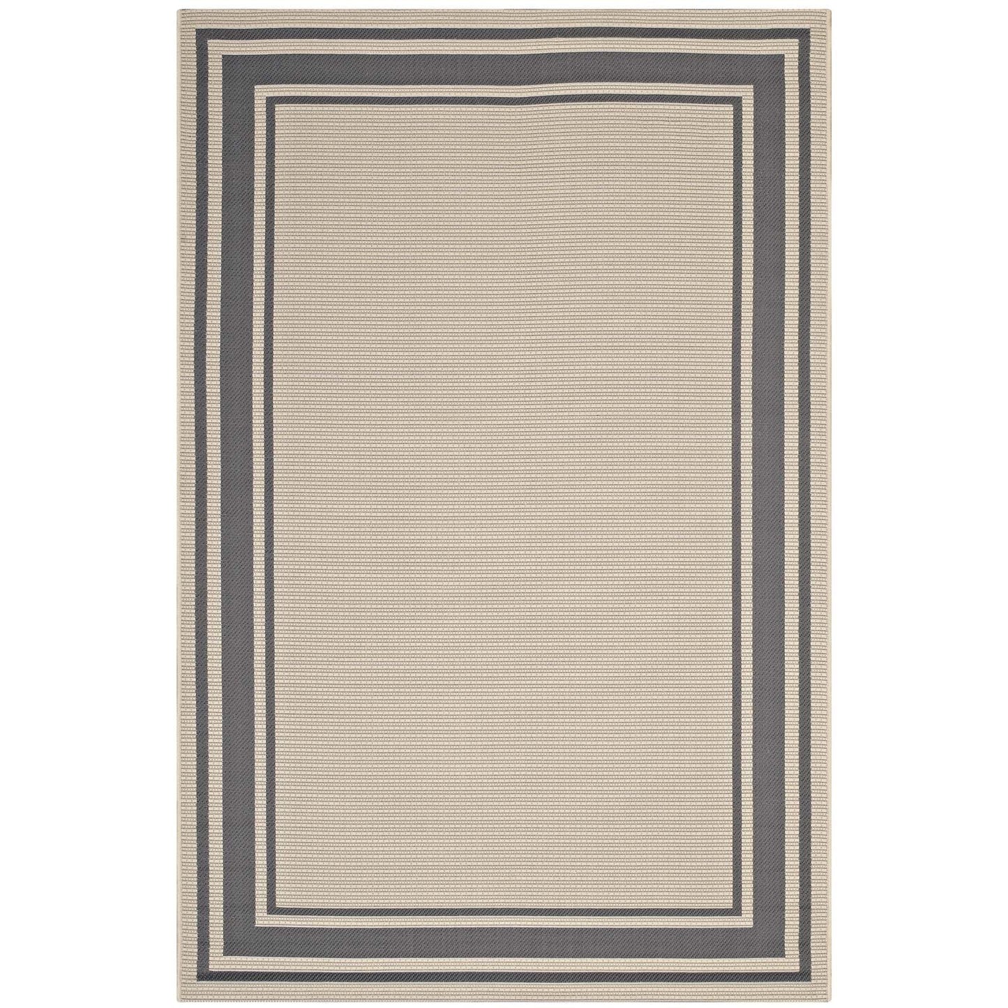 Rim Solid Border Indoor and Outdoor 8x10 Area Rug by Modway
