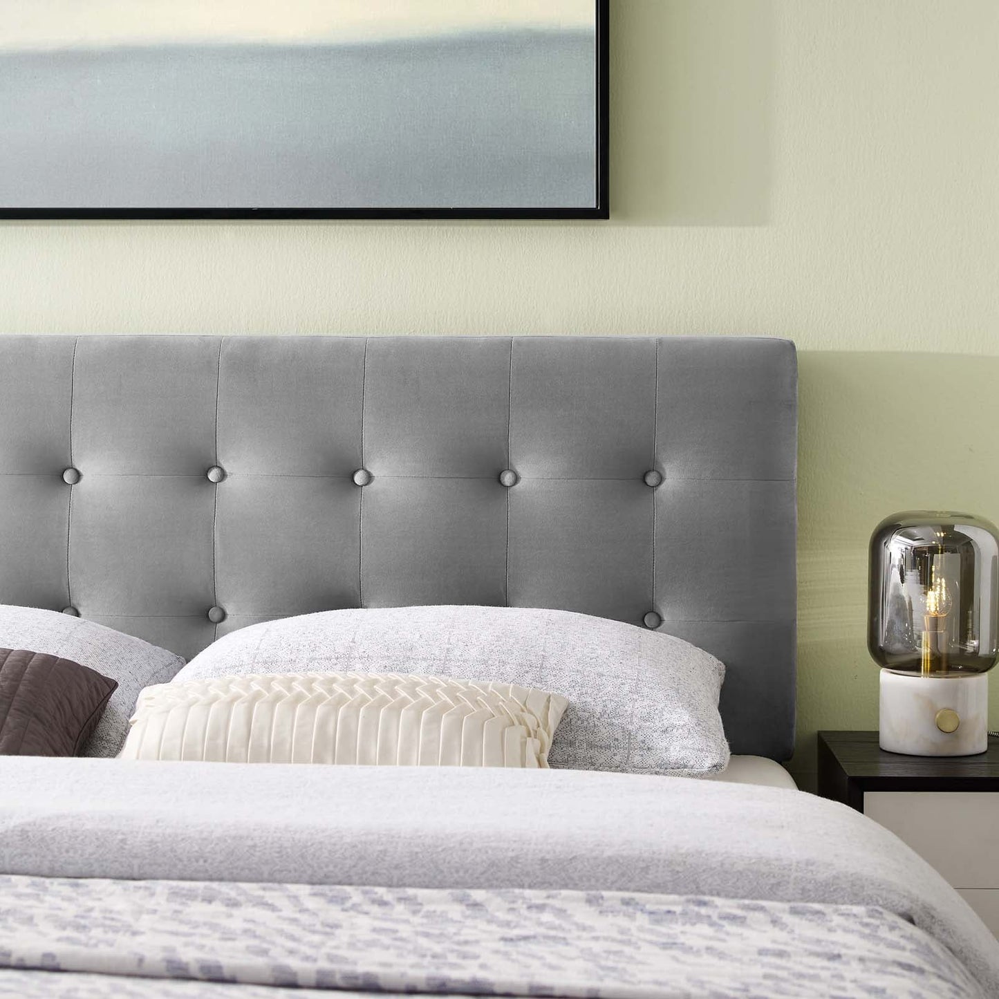 Emily Biscuit Tufted Performance Velvet King Headboard by Modway