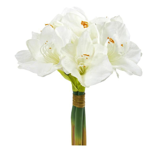 14"  Amaryllis Bouquet Artificial Flower (Set of 3