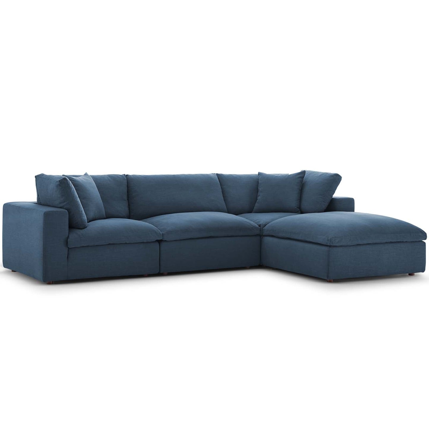 Commix 4 Piece Down Filled Overstuffed Sectional Sofa Set by Modway