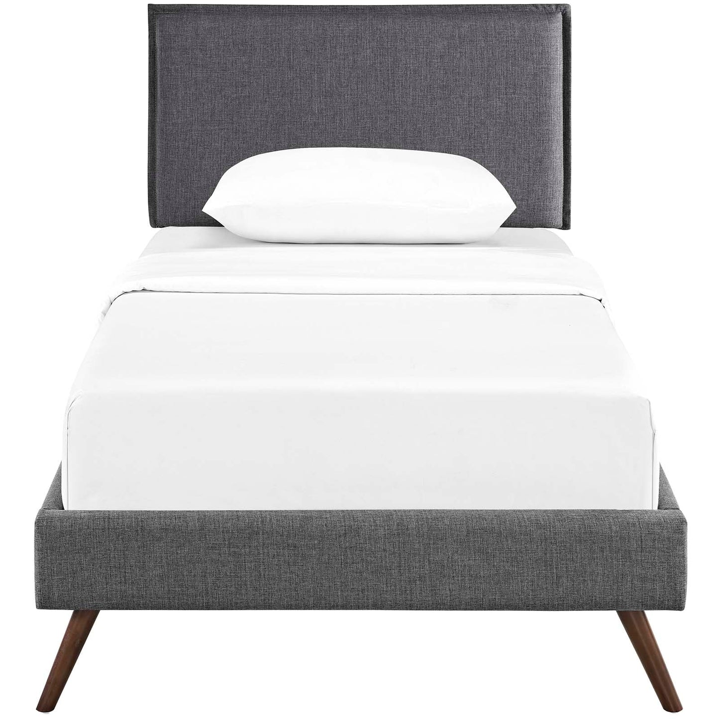 Amaris Twin Platform Bed with Round Splayed Legs