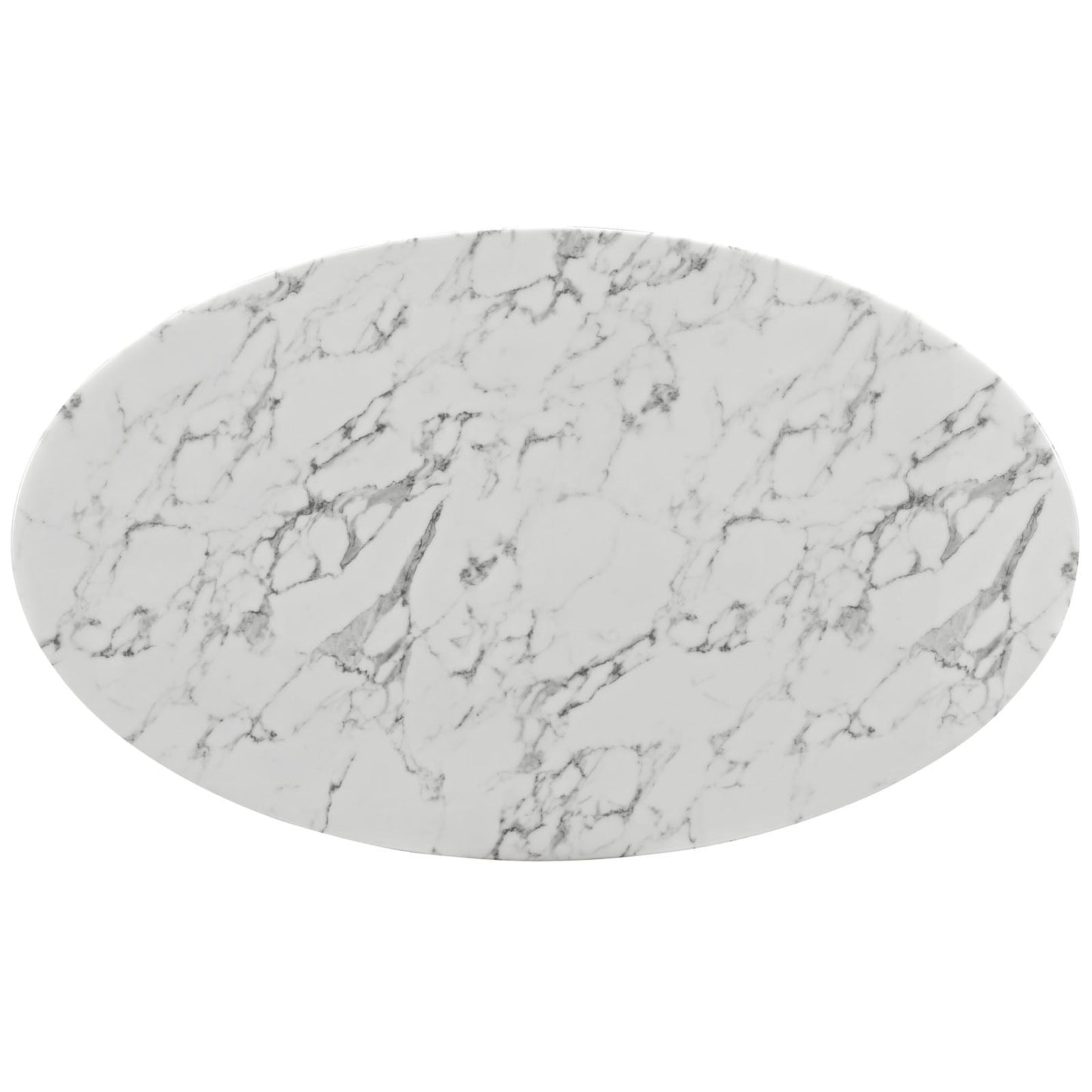 Lippa 60" Oval Faux Marble Dining Table by Modway