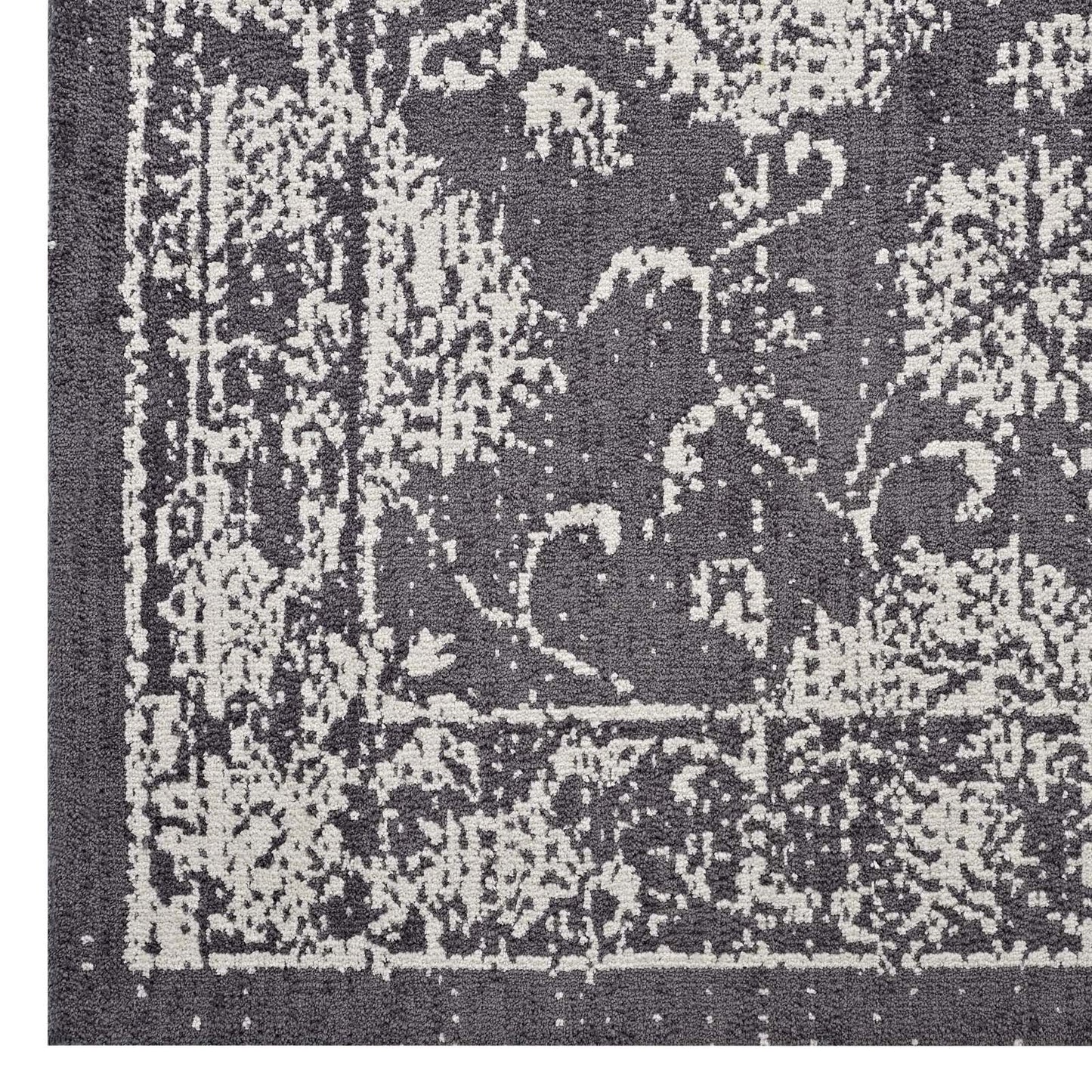 Kazia Distressed Floral Lattice 8x10 Area Rug by Modway