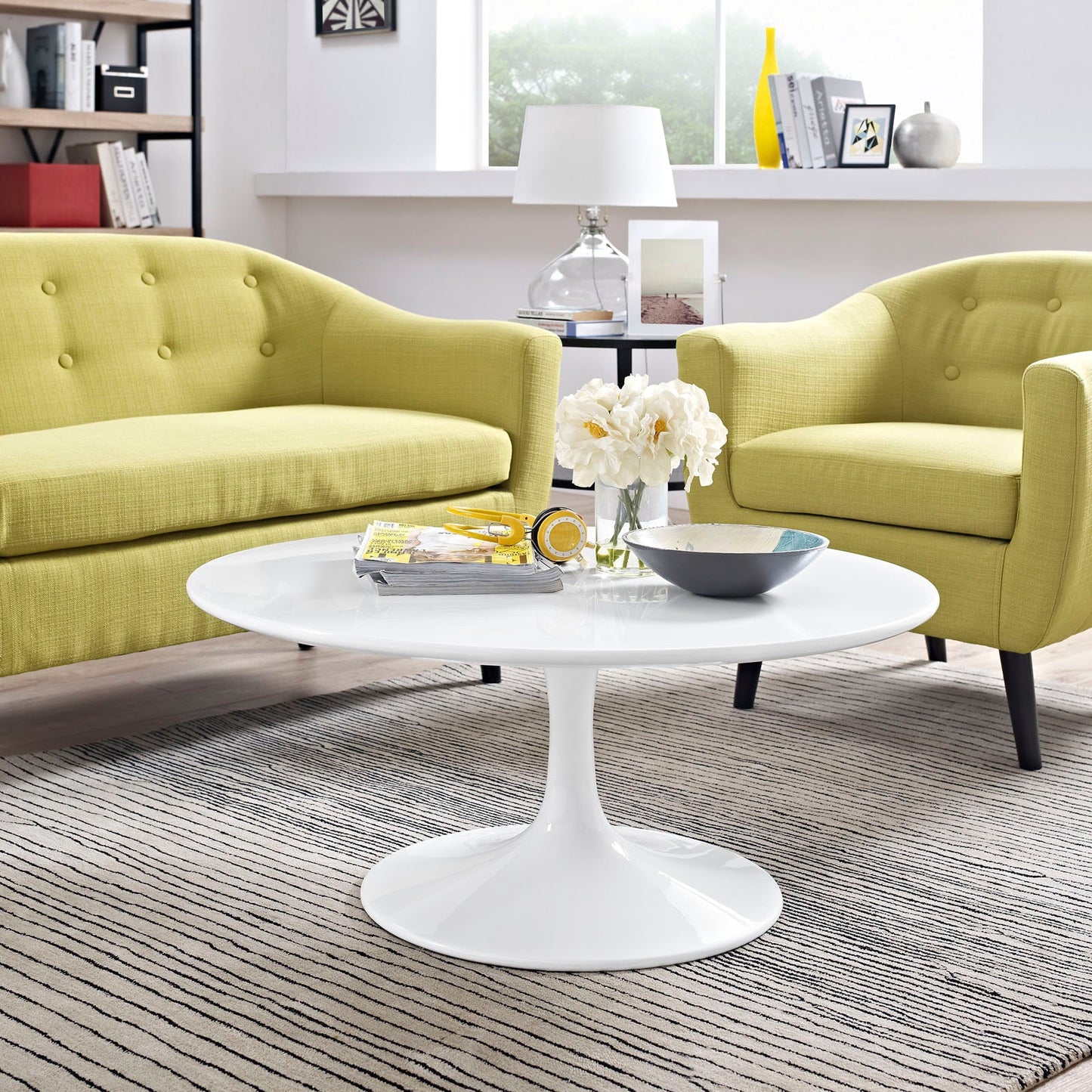 Lippa 36" Round Wood Coffee Table by Modway