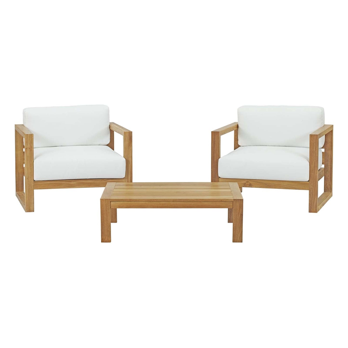 Upland 3 Piece Outdoor Patio Teak Set by Modway