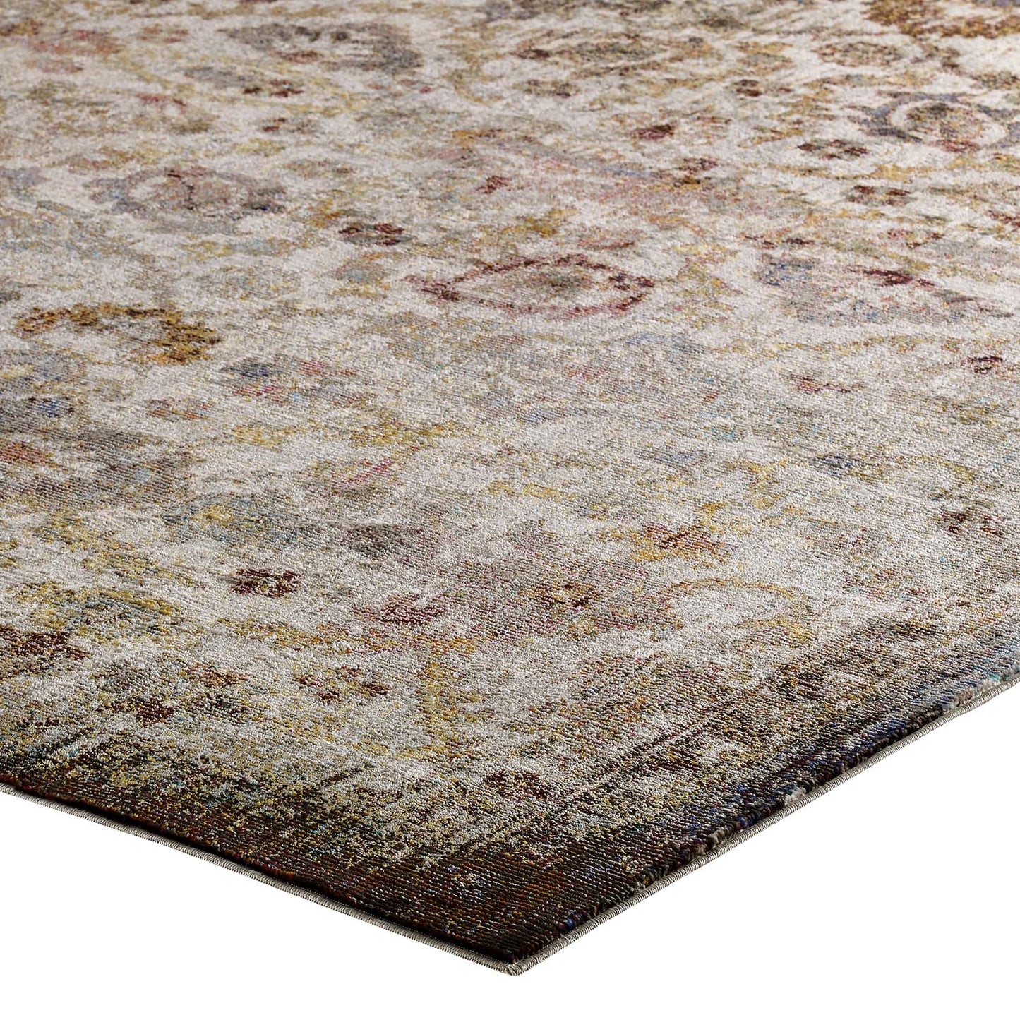 Success Kaede Distressed Vintage Floral Moroccan Trellis 4x6 Area Rug by Modway
