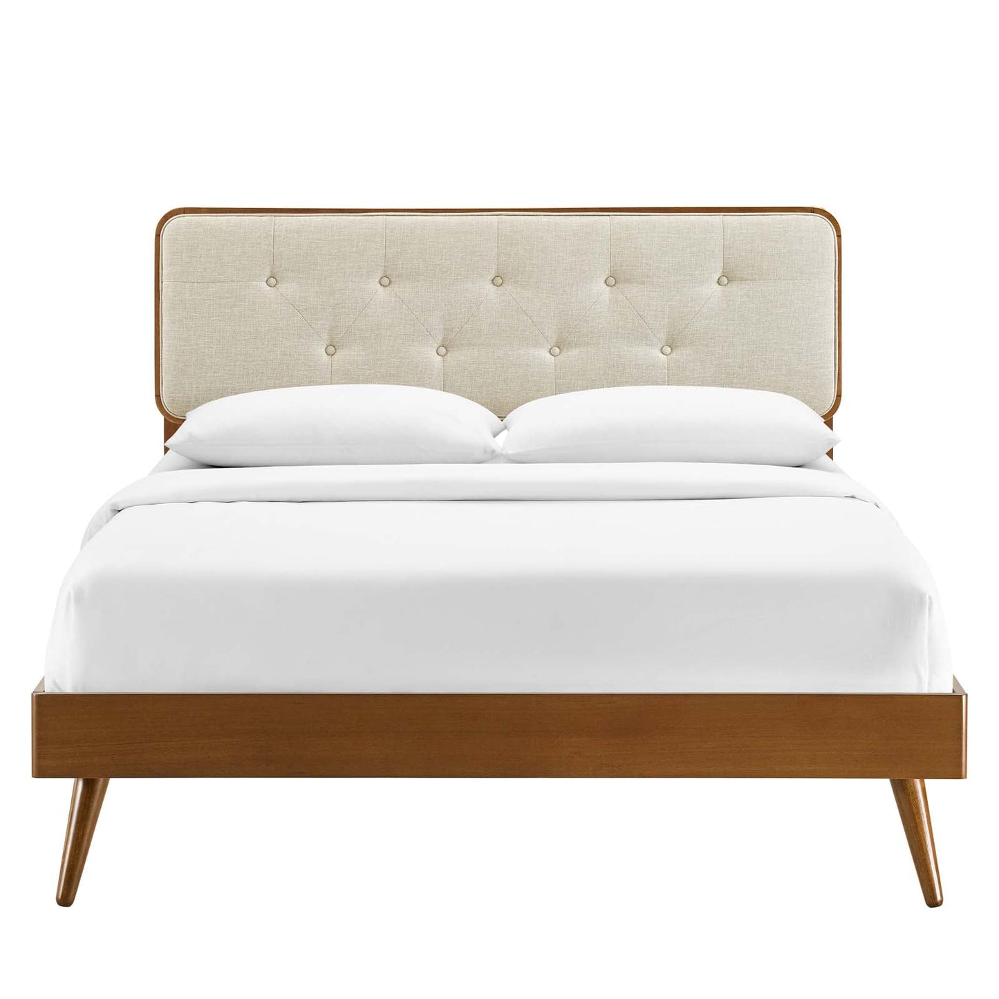 Bridgette Wood Twin Platform Bed With Splayed Legs by Modway