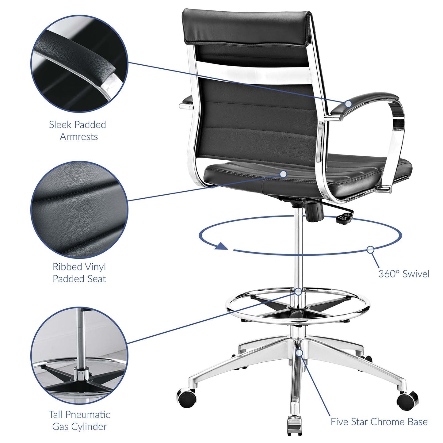 Jive Drafting Chair by Modway