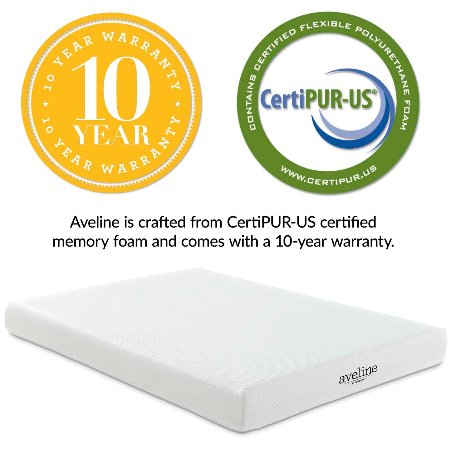 Aveline 8" Full Mattress by Modway