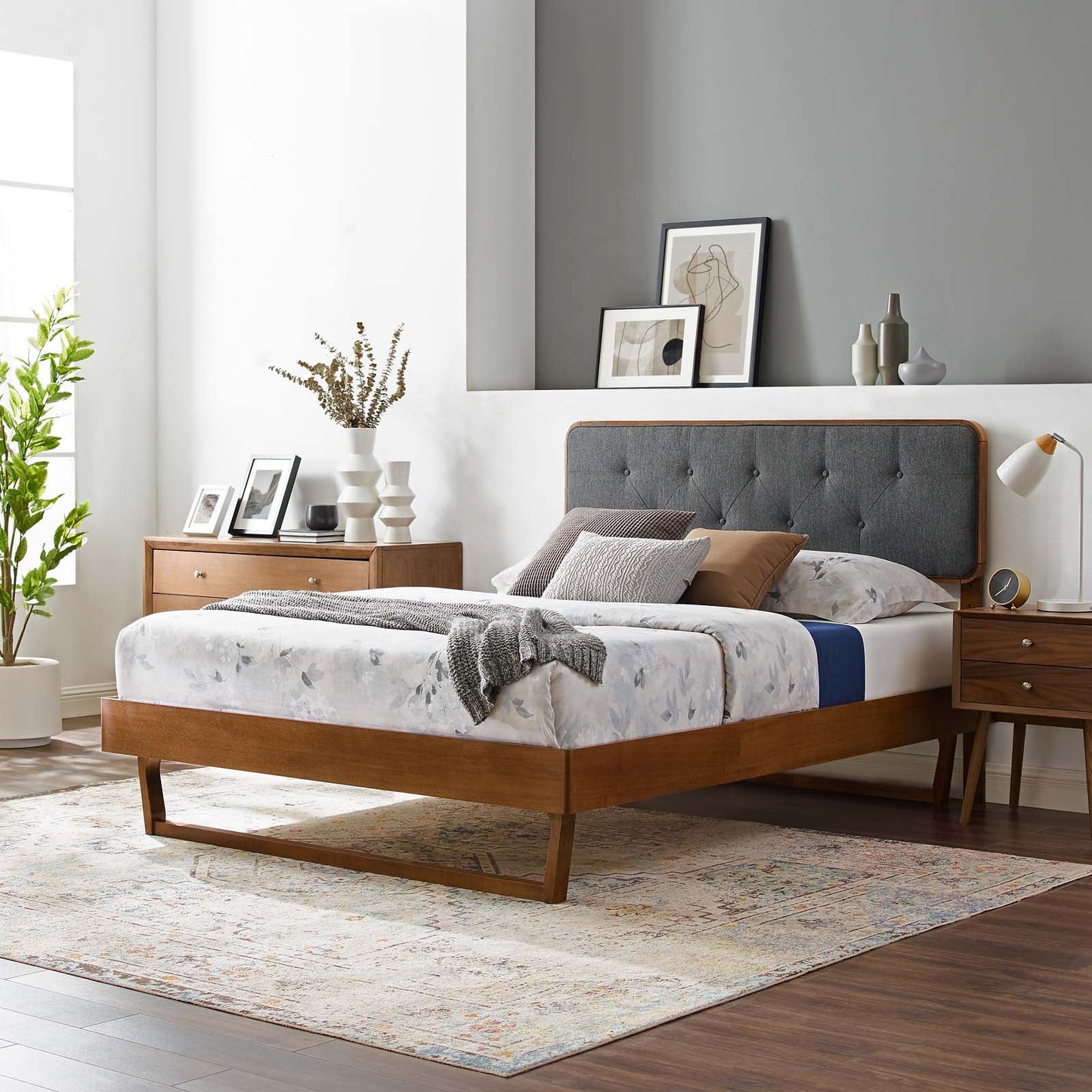 Bridgette Wood Full Platform Bed With Angular Frame by Modway