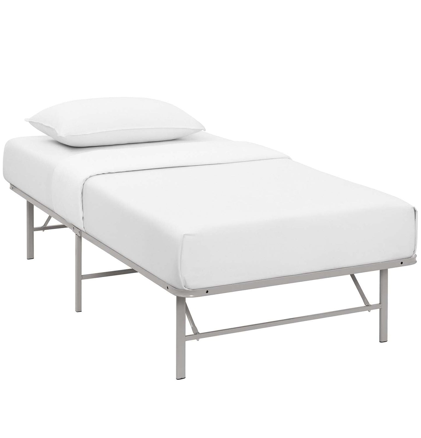 Horizon Stainless Steel Twin Bed Frame by Modway