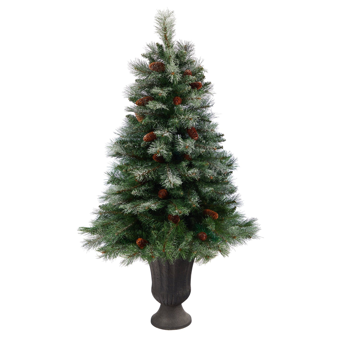 50' Snowed French Alps Mountain Pine Artificial Christmas Tree w/ 237 Bendable