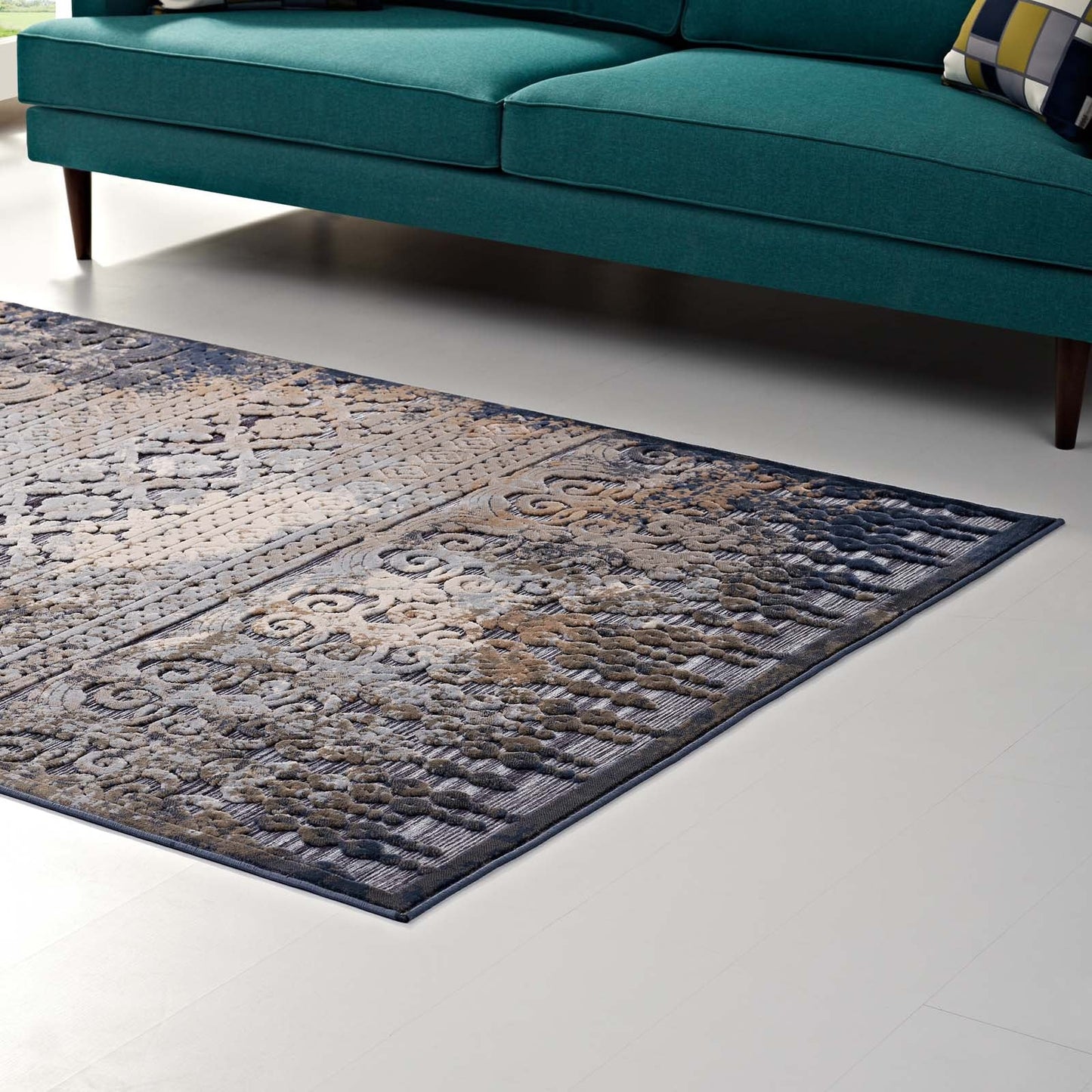 Kalene Distressed Vintage Turkish 5X8 Area Rug by Modway