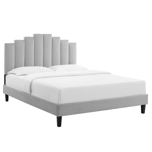Elise Performance Velvet Full Platform Bed by Modway