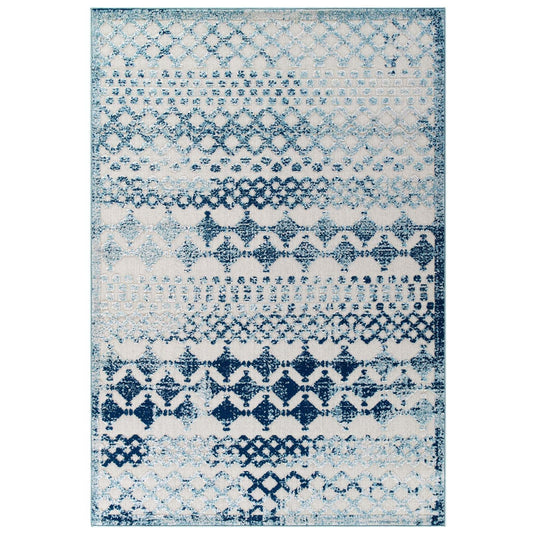Reflect Giada Abstract Diamond Moroccan Trellis 5x8 Indoor/Outdoor Area Rug by Modway