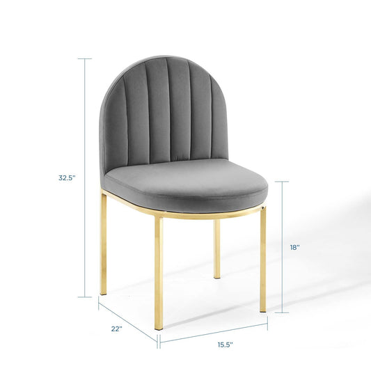 Isla Channel Tufted Performance Velvet Dining Side Chair by Modway