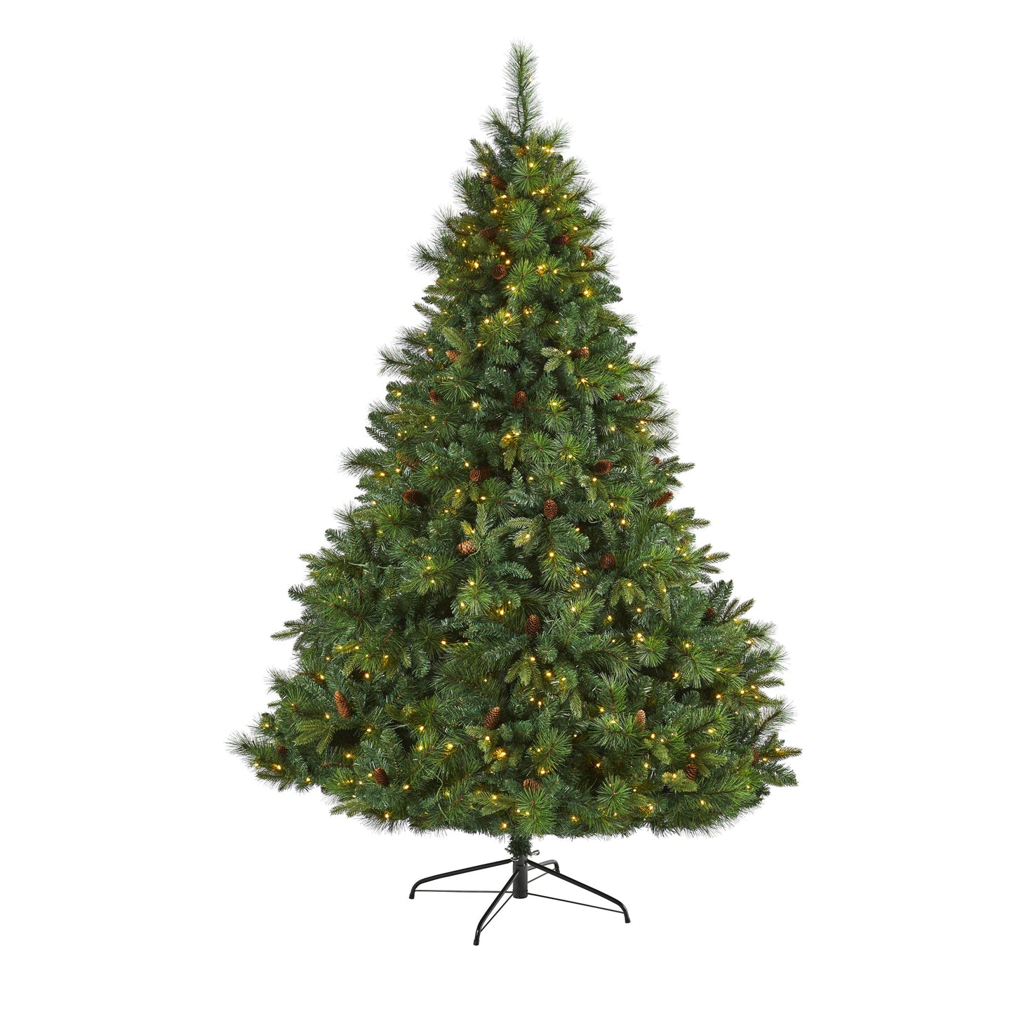 7' West Virginia Full Bodied Mixed Pine Artificial Christmas Tree w/ 450 LED