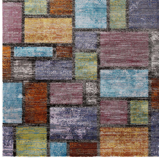 Success Nyssa Abstract Geometric Mosaic 5x8 Area Rug by Modway