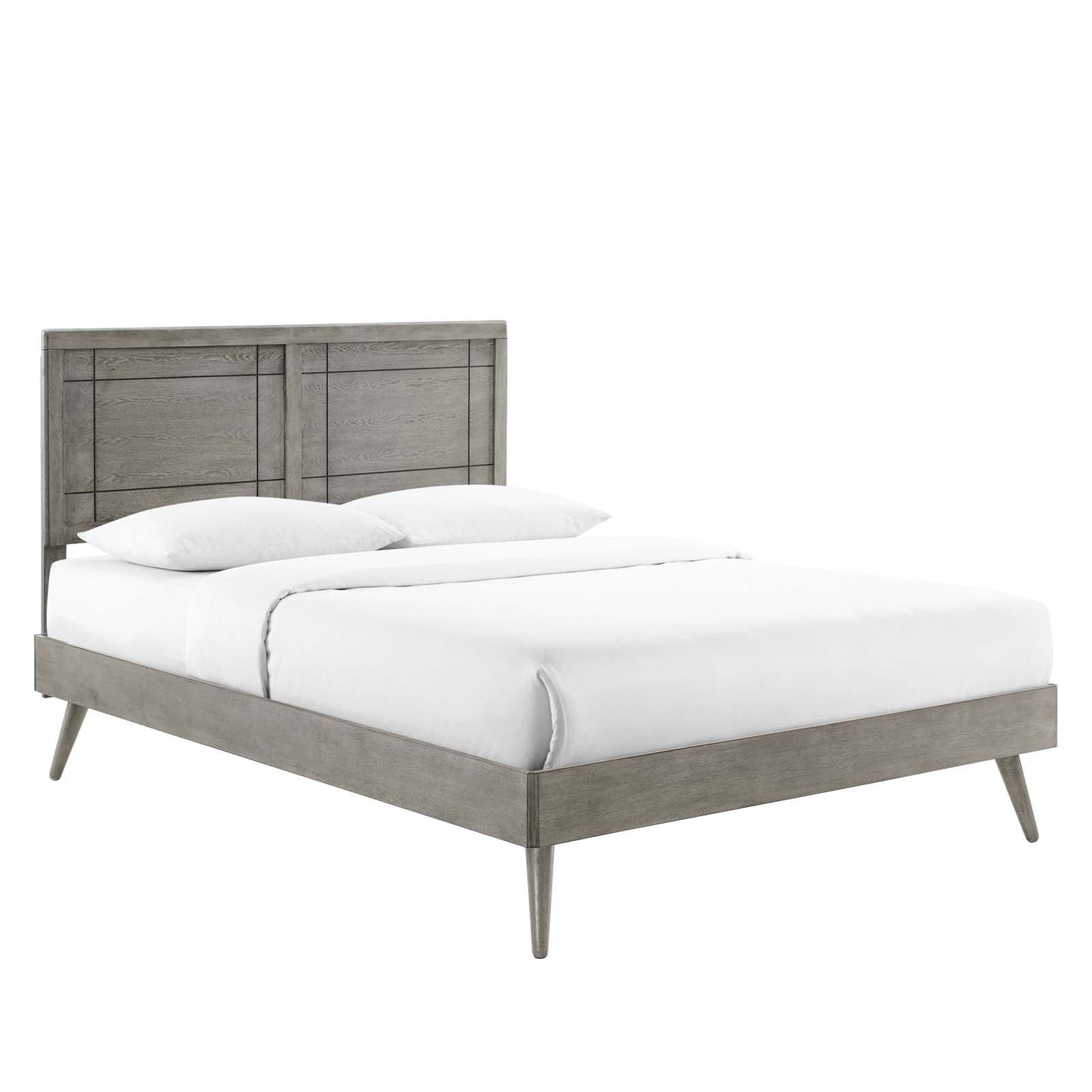 Marlee Wood King Platform Bed With Splayed Legs by Modway