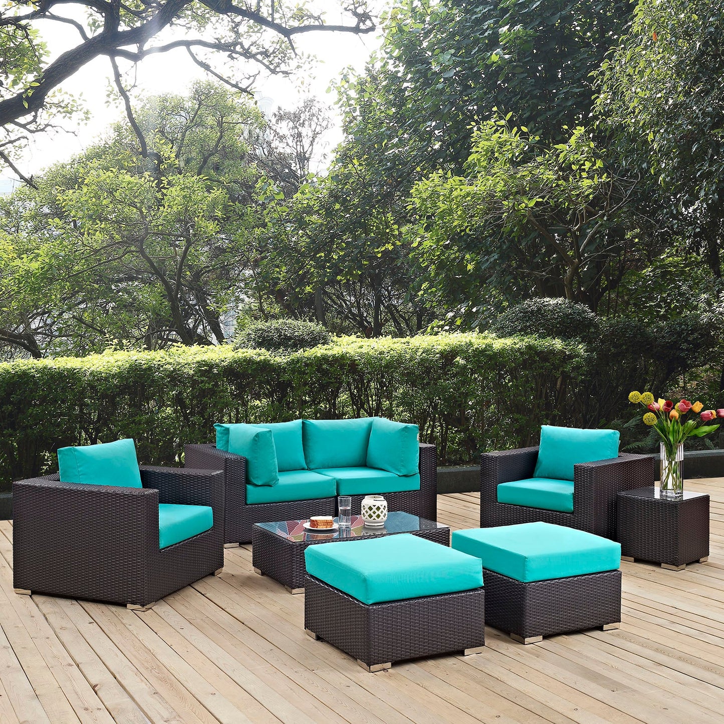 Convene 8 Piece Outdoor Patio Sectional Set by Modway