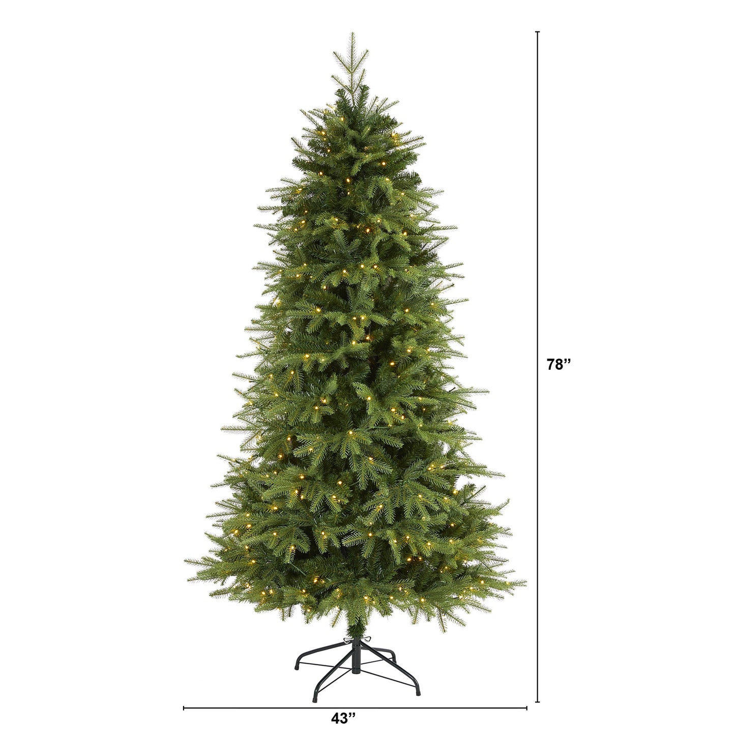 6.5' Vancouver Fir 'Natural Look' Artificial Christmas Tree w/ 400 Clear LED
