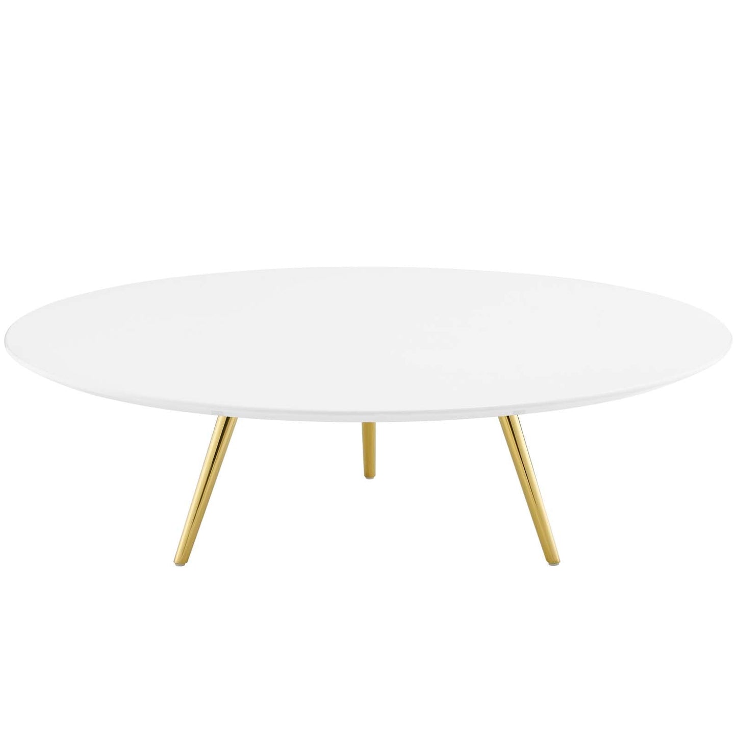 Lippa 48" Round Wood Coffee Table with Tripod Base by Modway