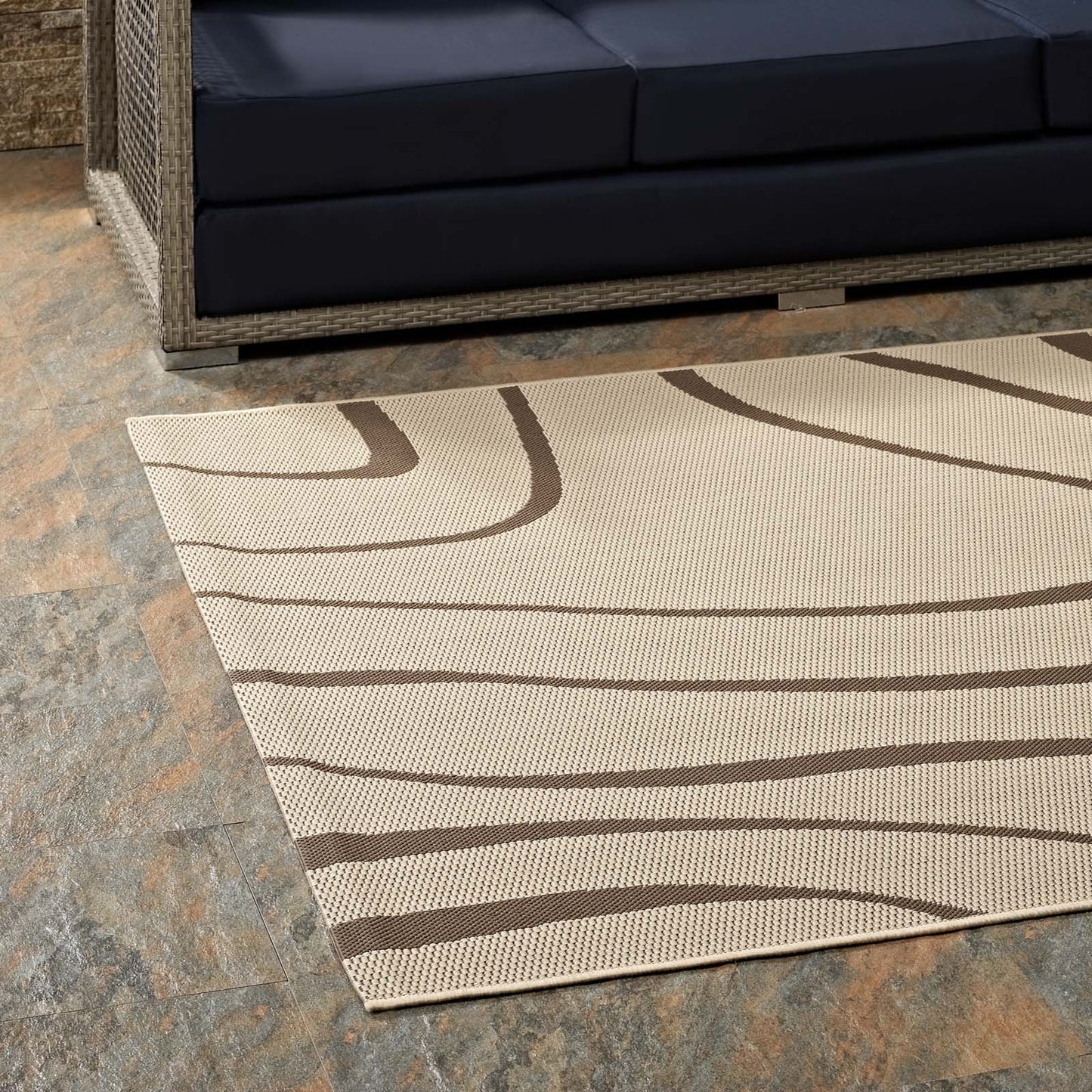 Surge Swirl Abstract Indoor and Outdoor 8x10 Area Rug by Modway