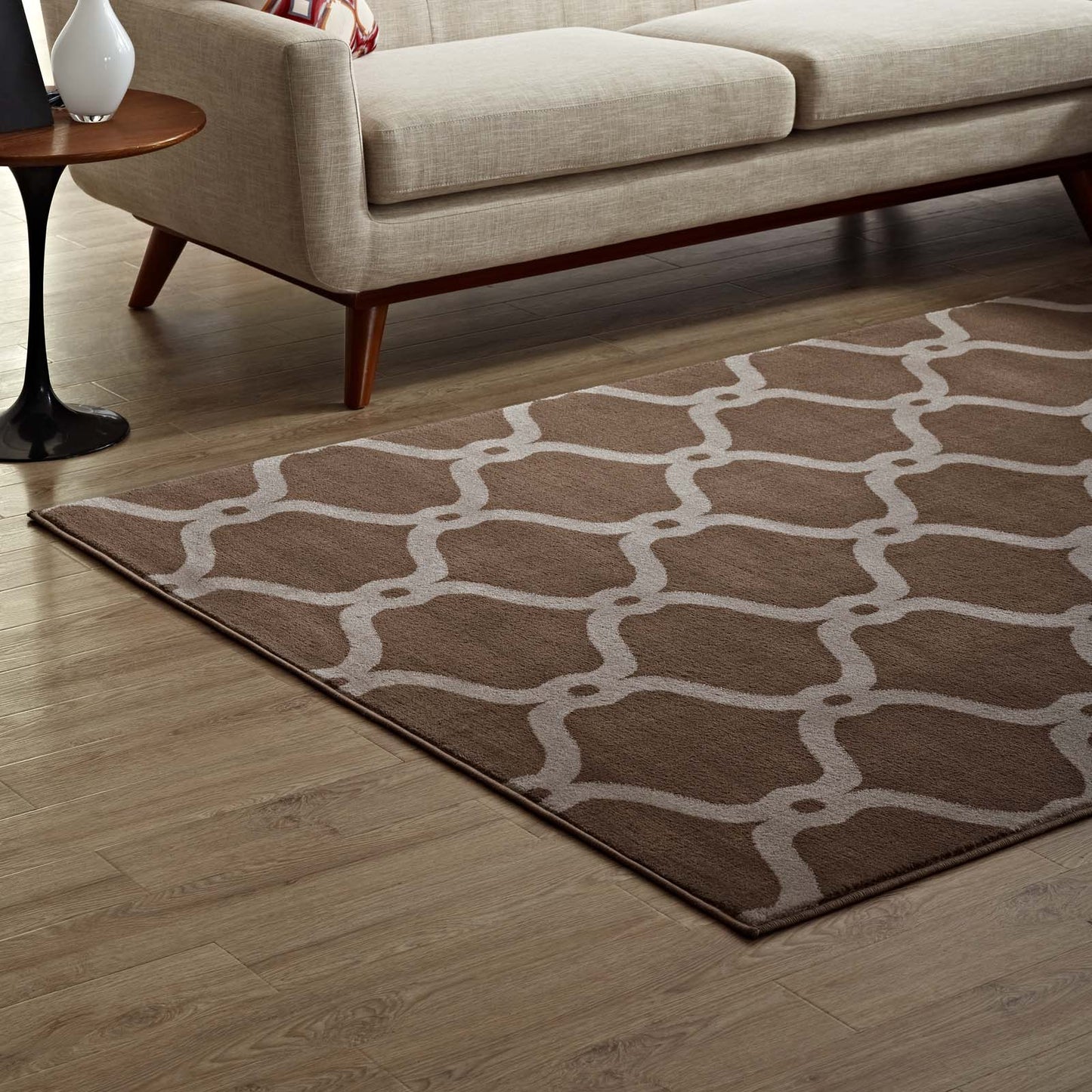 Beltara Chain Link Transitional Trellis 5x8 Area Rug by Modway