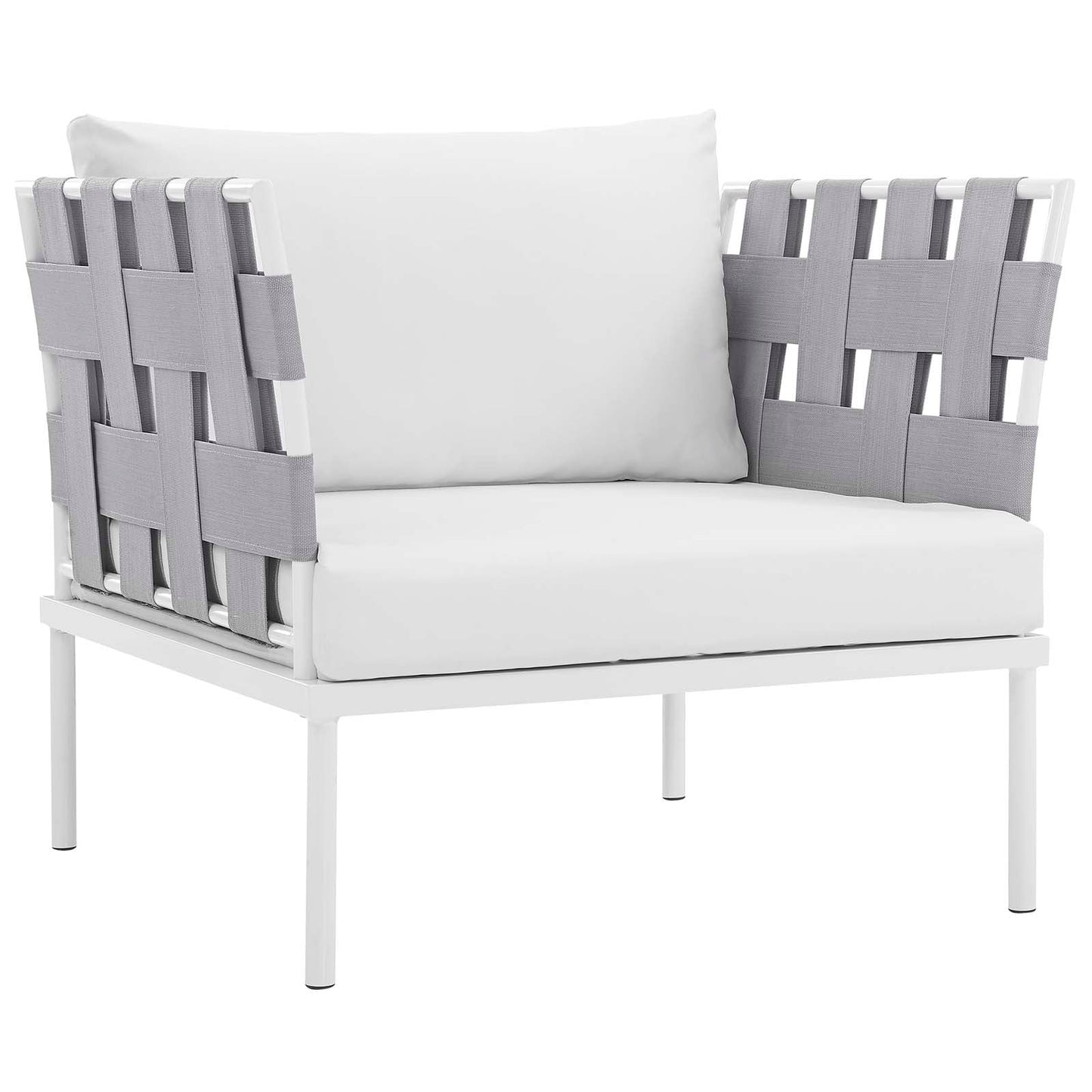 Harmony 8 Piece Outdoor Patio Aluminum Sectional Sofa Set by Modway