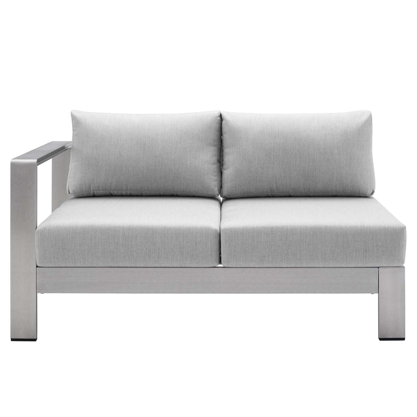 Shore Sunbrella¨ Fabric Aluminum Outdoor Patio Left-Arm Loveseat by Modway