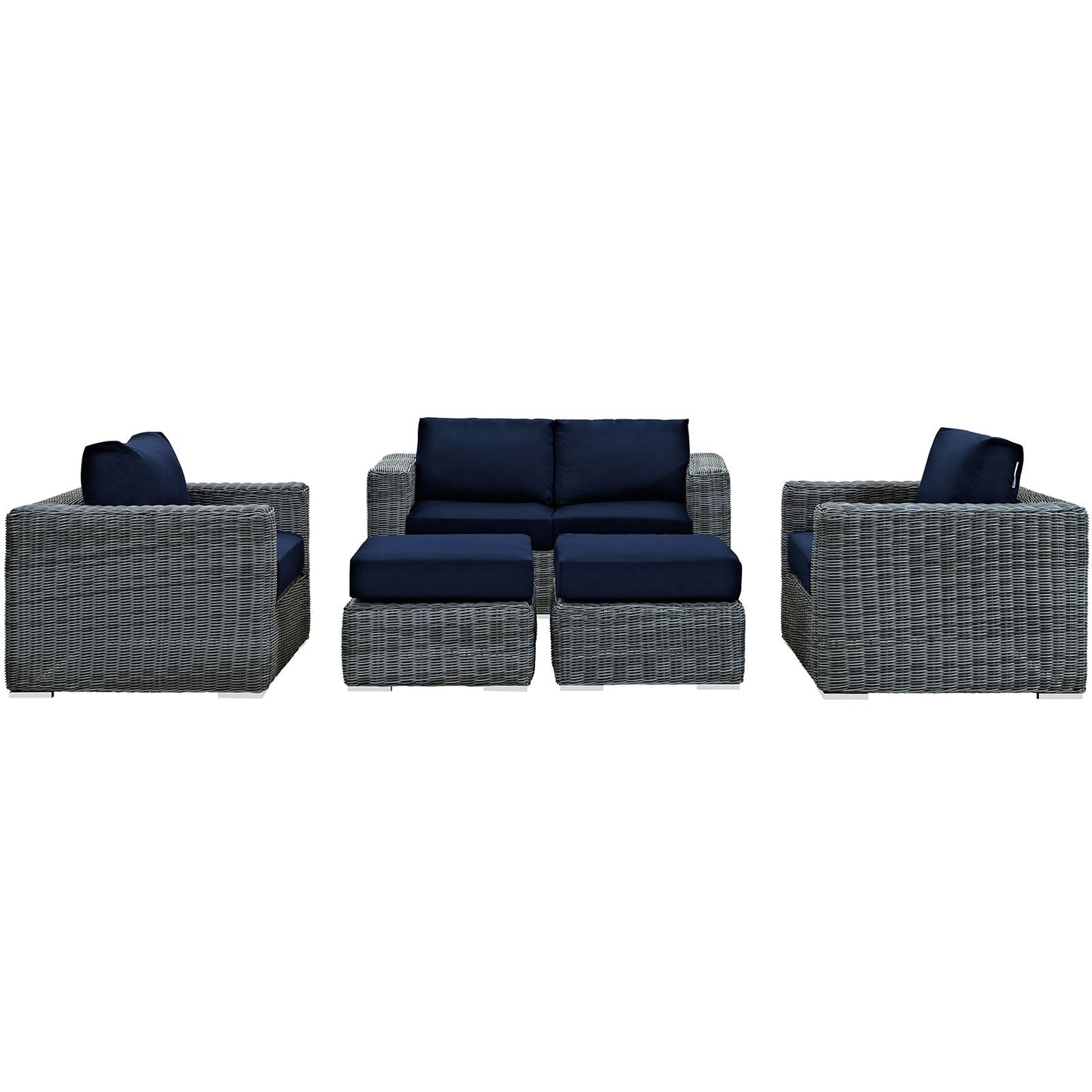 Summon 5 Piece Outdoor Patio Sunbrella¨ Sectional Set by Modway