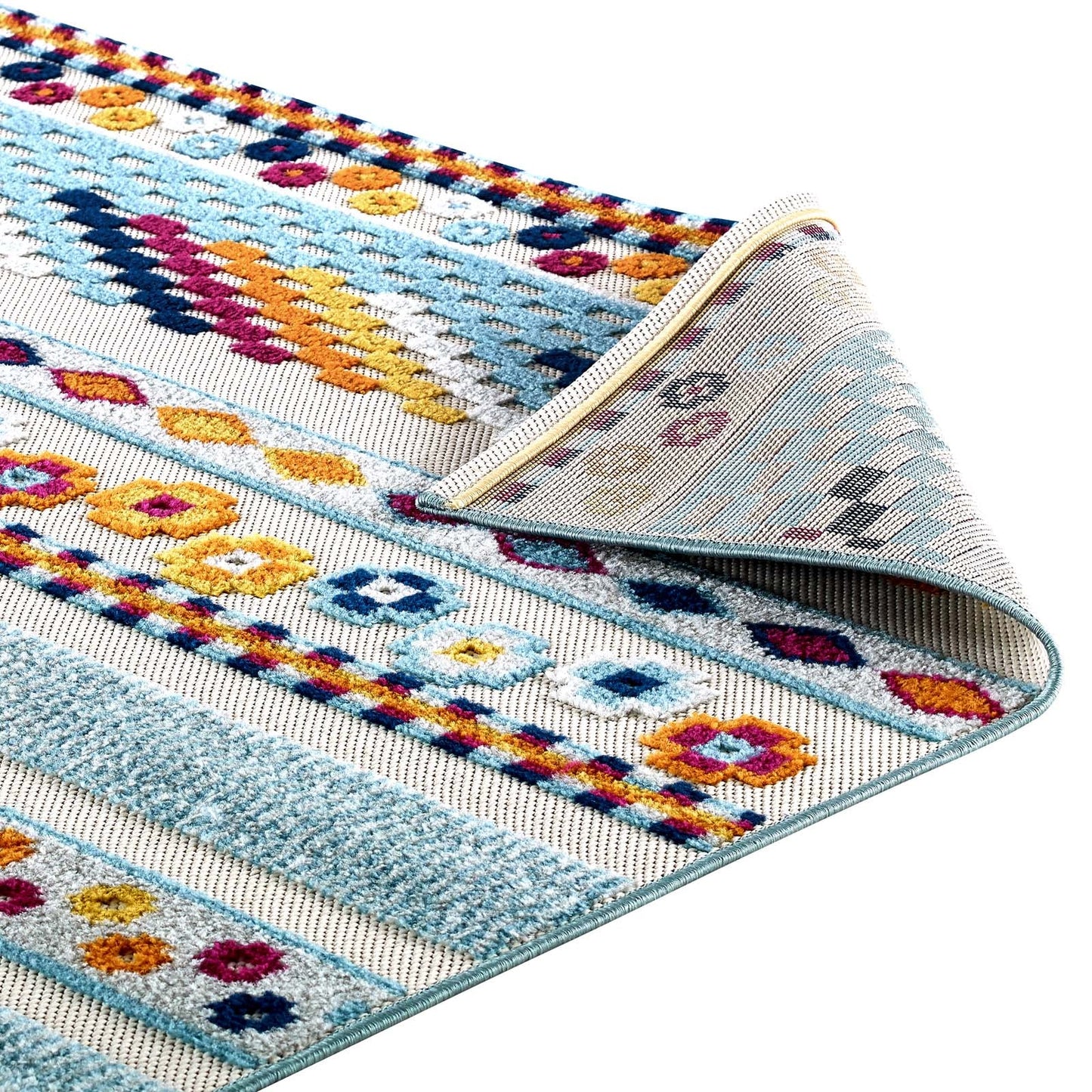Reflect Cadhla Vintage Abstract Geometric Lattice 5x8 Indoor and Outdoor Area Rug by Modway