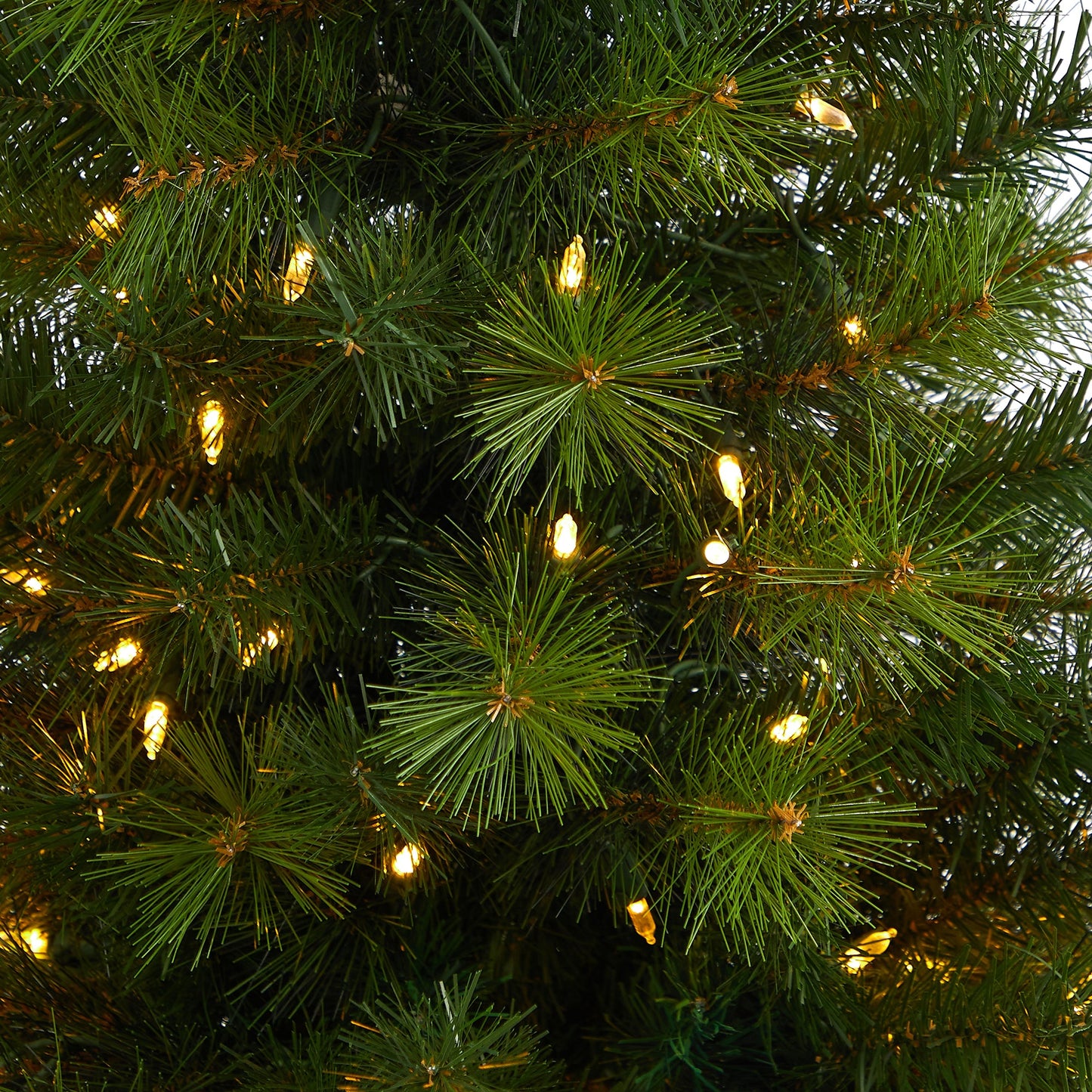 57' Green Valley Pine Artificial Christmas Tree w/ 100 Warm White LED Lights