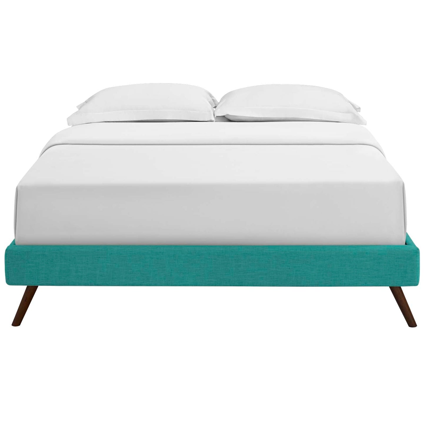 Loryn Fabric Full Bed Frame with Round Splayed Legs by Modway