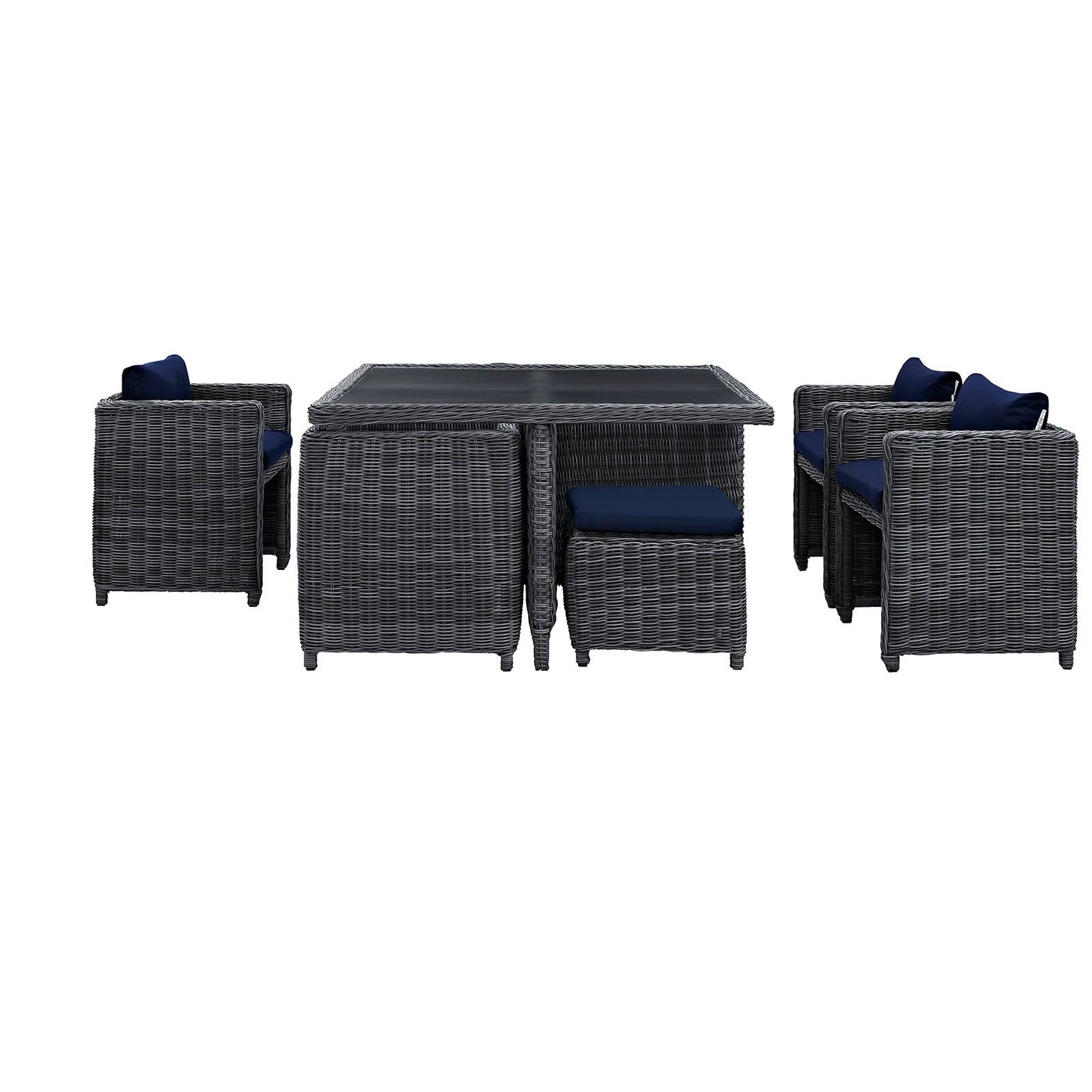 Summon 9 Piece Outdoor Patio Sunbrella¨ Dining Set by Modway