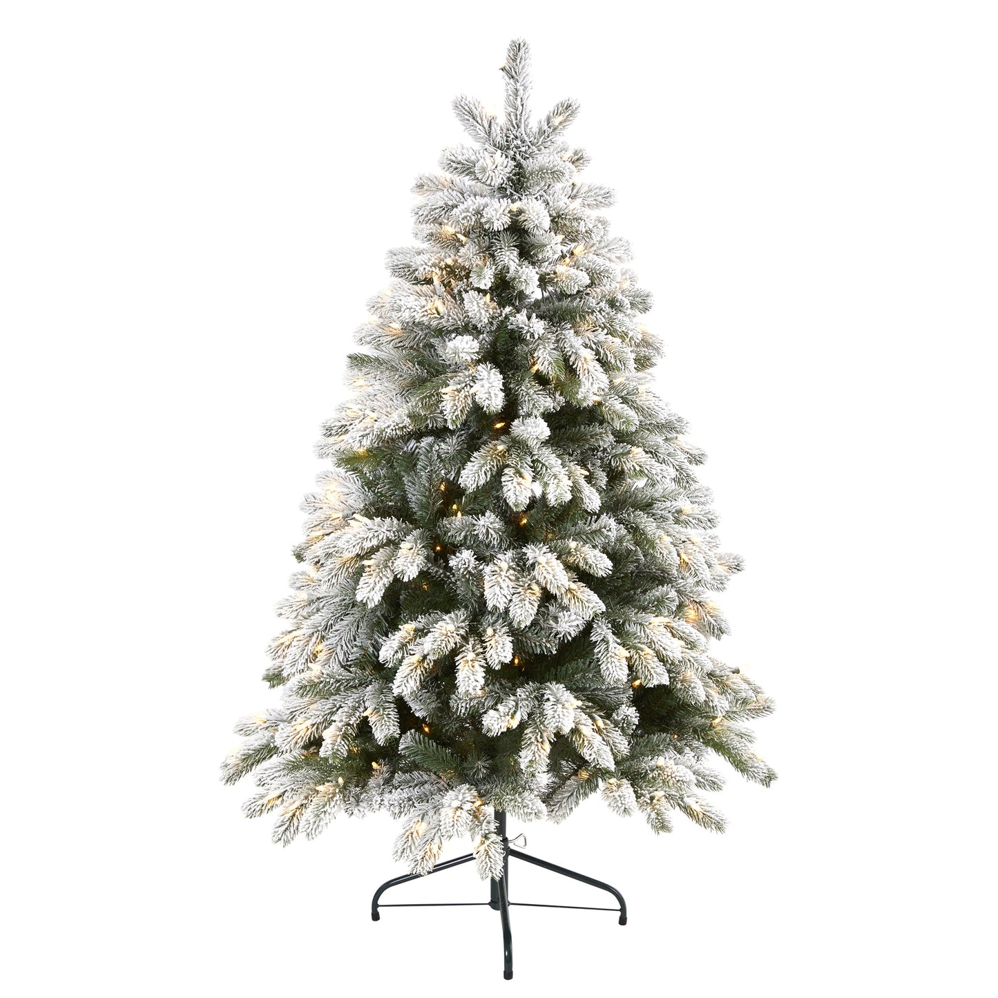 5' Flocked South Carolina Spruce Artificial Christmas Tree w300 Clear Lights