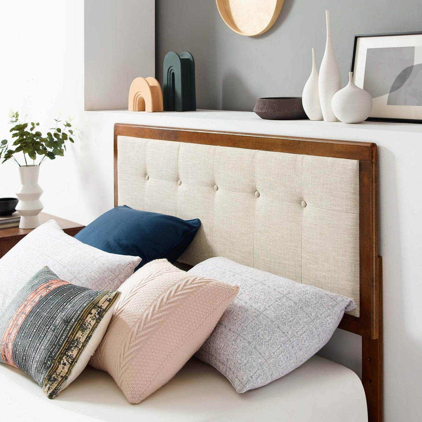 Willow Wood Queen Platform Bed With Angular Frame by Modway