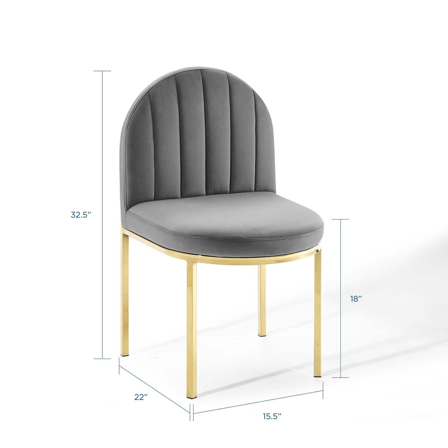Isla Performance Velvet Dining Side Chair Set of 2 by Modway