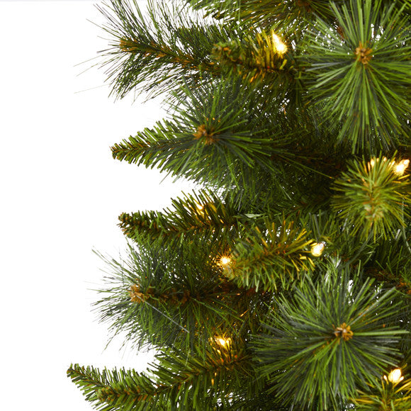 3' New Haven Pine Artificial Christmas Tree with 50 Warm White LED Lights