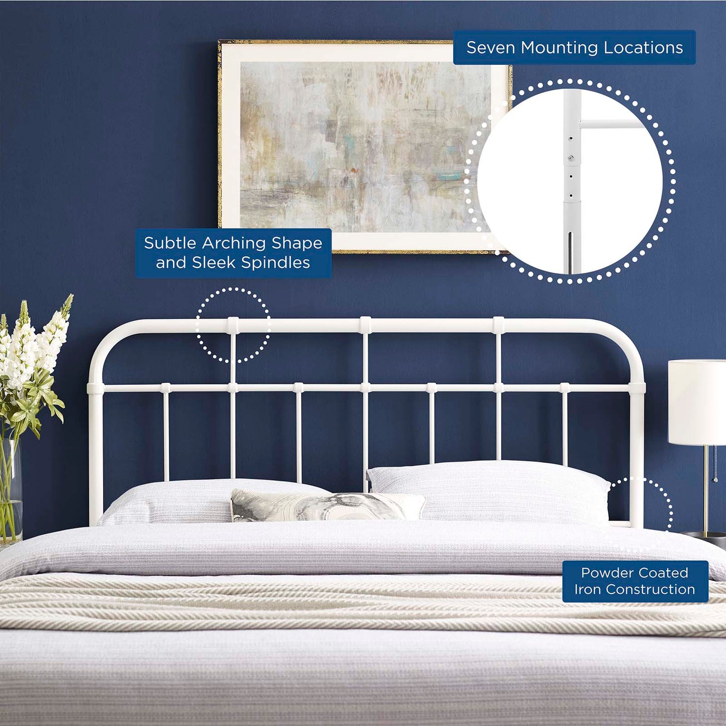 Alessia Metal Queen Headboard by Modway
