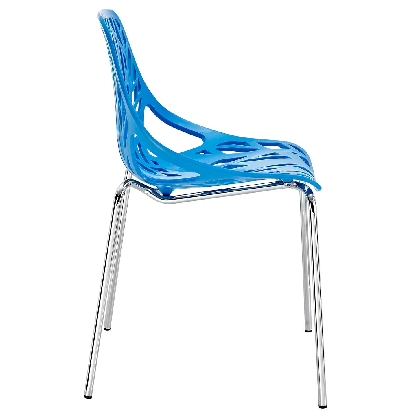Stencil Plastic Dining Side Chair Set of 2 by Modway